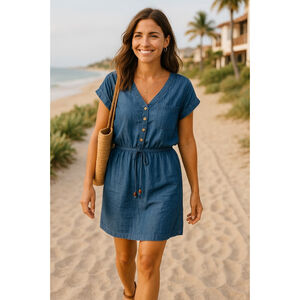 Speed Control Blue Mini Dress